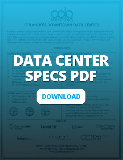 Download Our Data Center Specs/Overview PDF